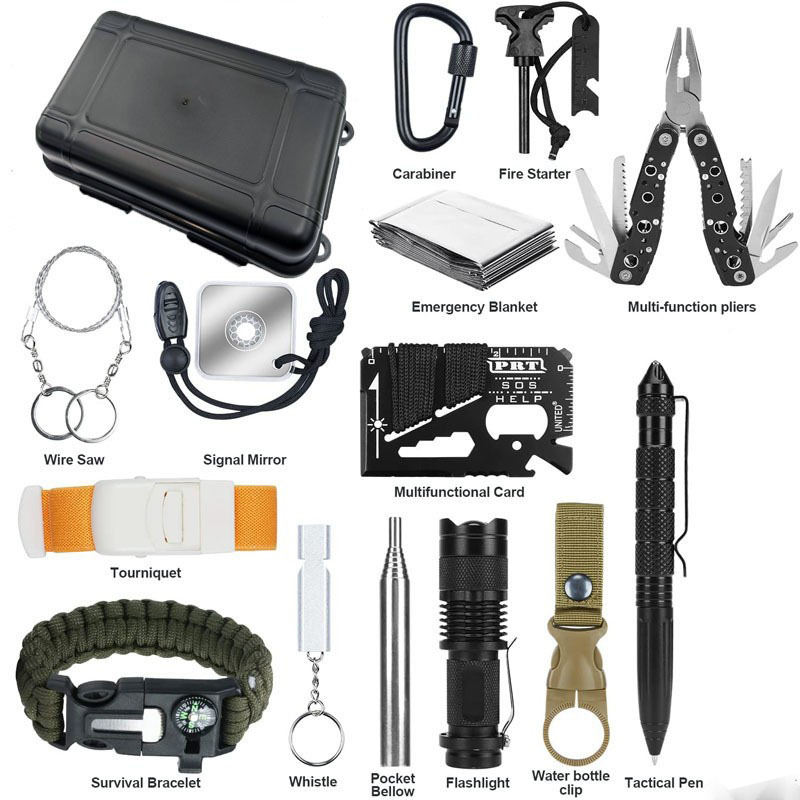 Hunting Fishing Outdoor - Kit d'outils de survie compact et