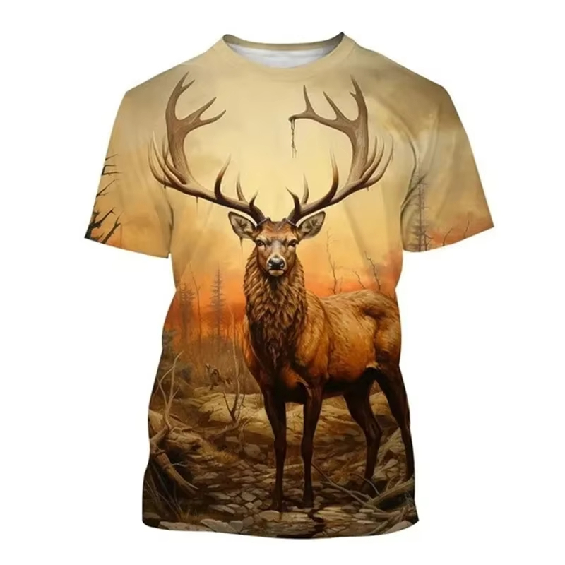 Outdoor Hunting Graphic Tees - T-shirt à manches courtes et col