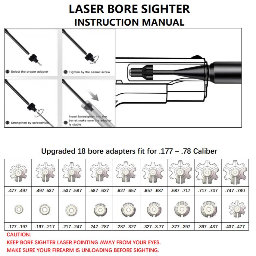 Laser Boresighter Kit - Kit d'alésage Laser à chargement USB