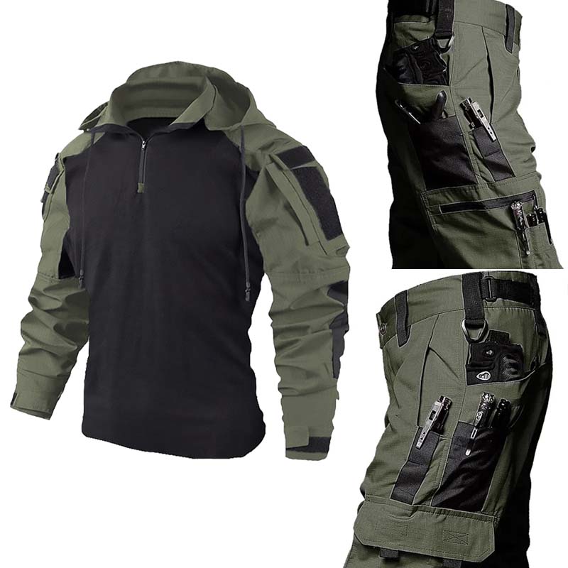 Hunting Outdoor Clothing - Ensemble uniforme militaire tactique, chemise respirante