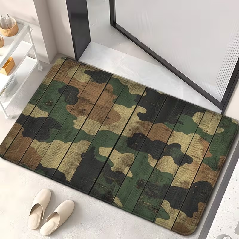 Hunting Outdoor Rug - Tapis de bienvenue camouflage militaire, motif