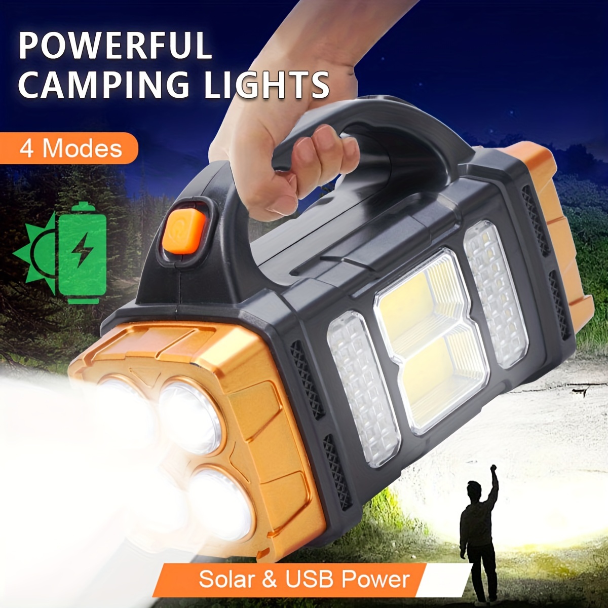 Hunting Fishing Outdoor - Nouvelle lampe torche LED solaire rechargeable