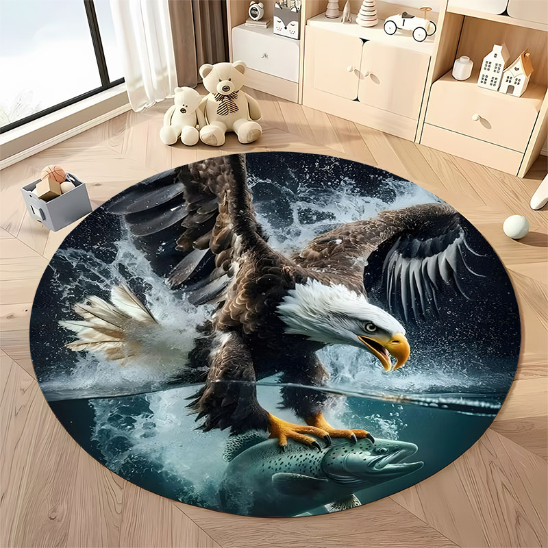 Hunting Outdoor Rug - Livraison gratuite! Tapis rond avec scène