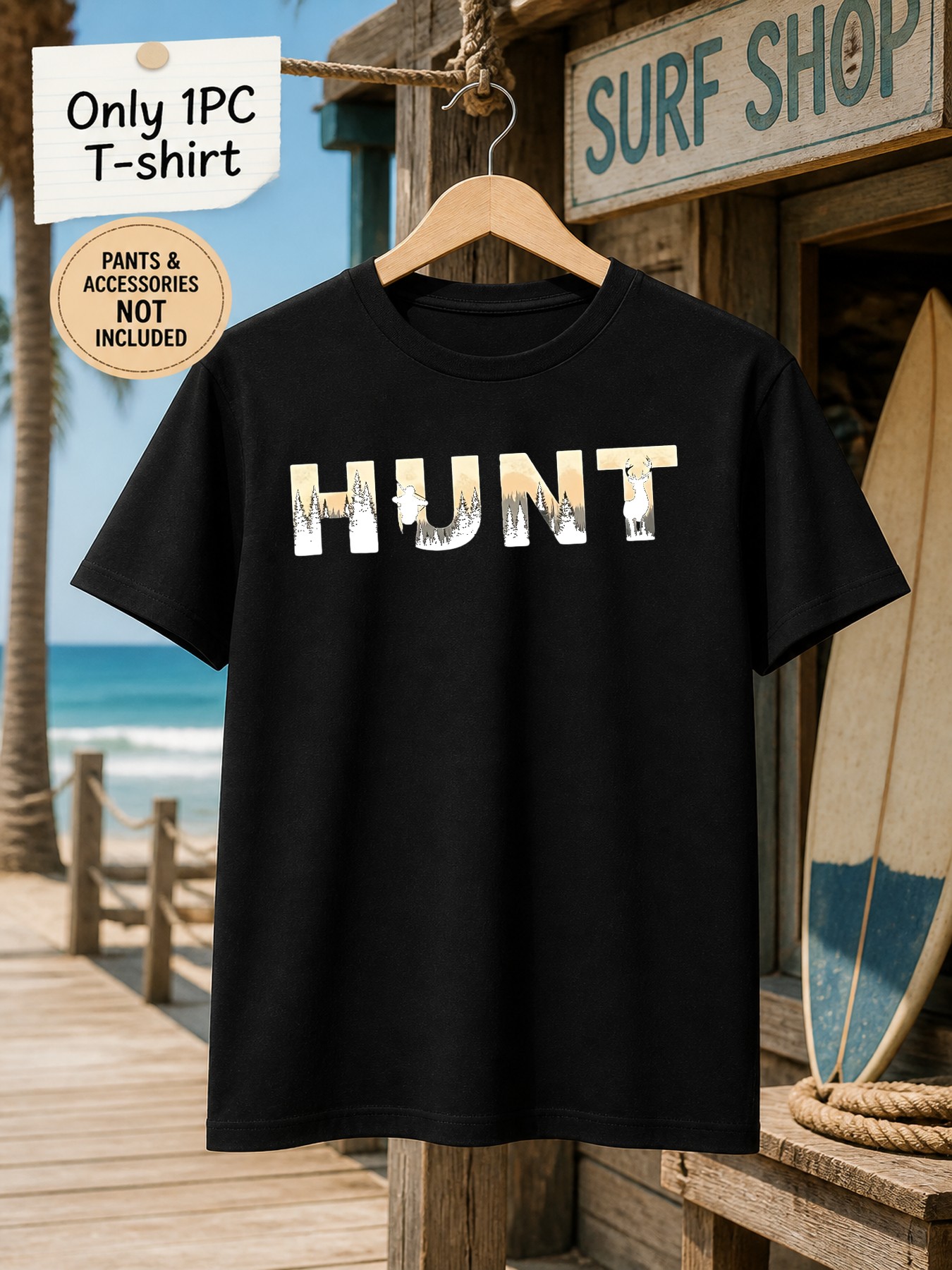 Outdoor Hunting Graphic Tees - T-shirt graphique pour hommes, thème chasse,