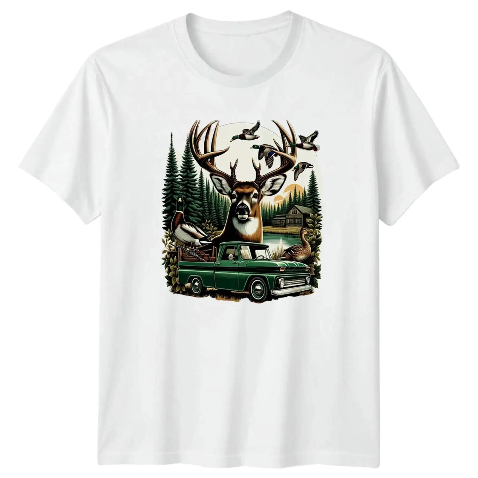 Outdoor Hunting Graphic Tees - T-shirt pour homme Deer Duck Hunting