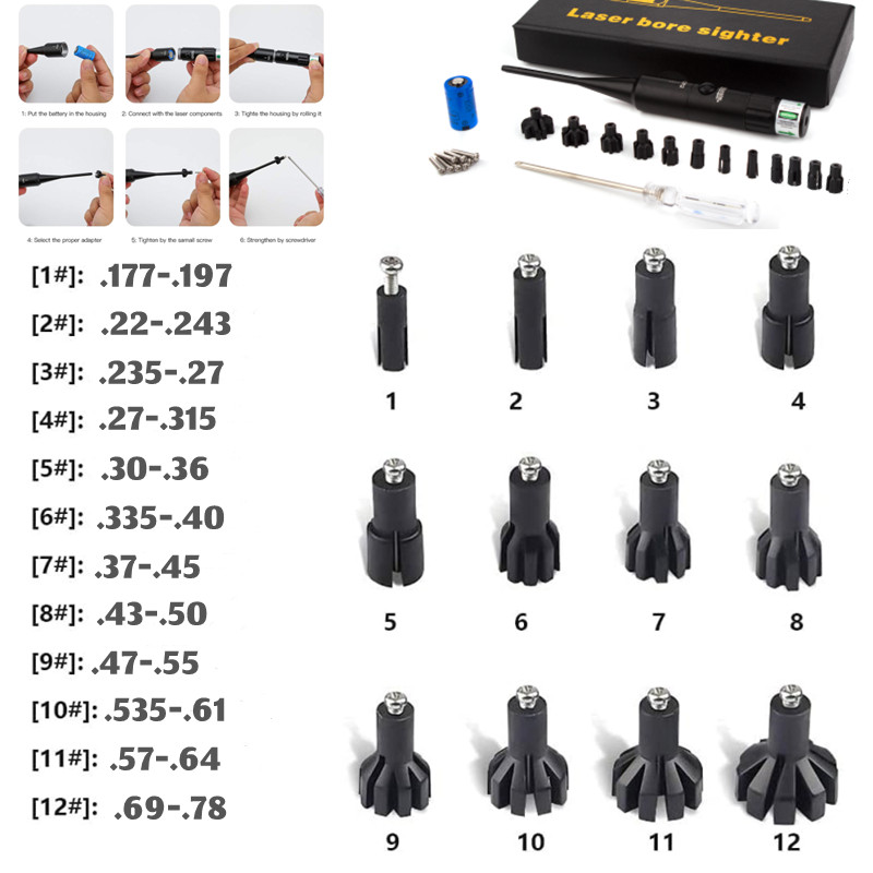 Laser Boresighter Kit - Kit de collimateur laser tactique vert