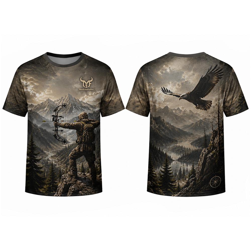 T-shirt imprimé 3D Crâne Gothi - Outdoor Hunting Graphic Tees avis et prix