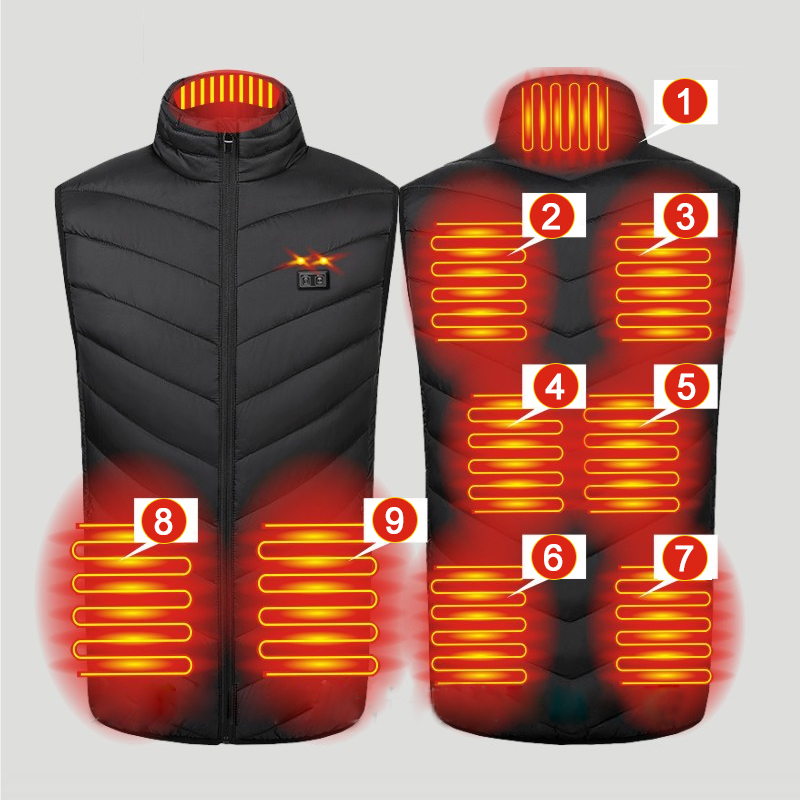 Hiver 9 zones gilet chauffant  - Outdoor Hunting Heater avis et prix