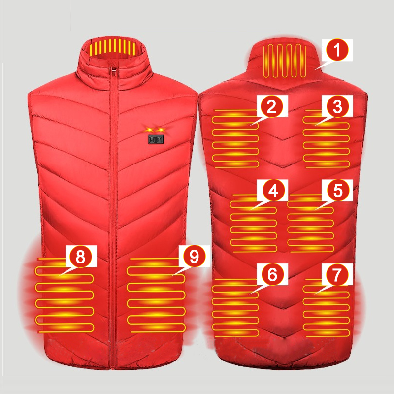 Hiver 9 zones gilet chauffant  - Outdoor Hunting Heater avis et prix