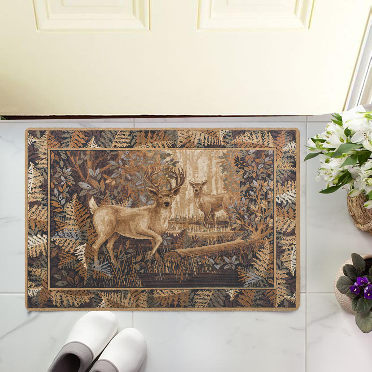 Hunting Deer Royal Vintige Fla - Hunting Outdoor Rug avis et prix