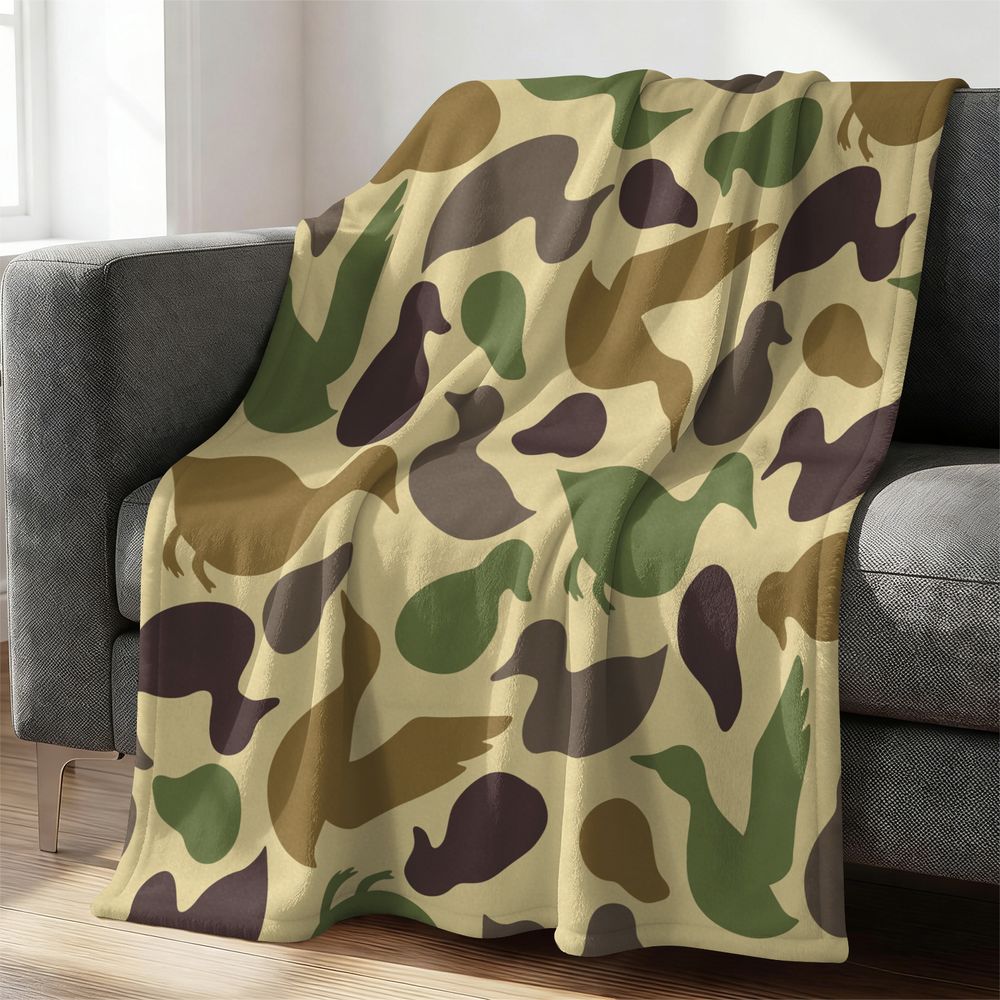 Couverture en flanelle à motif - Hunting Outdoor Rug avis et prix