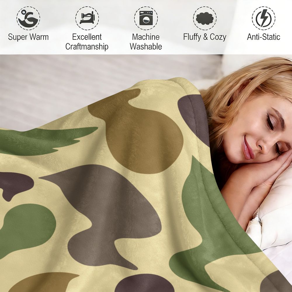 Couverture en flanelle à motif - Hunting Outdoor Rug avis et prix