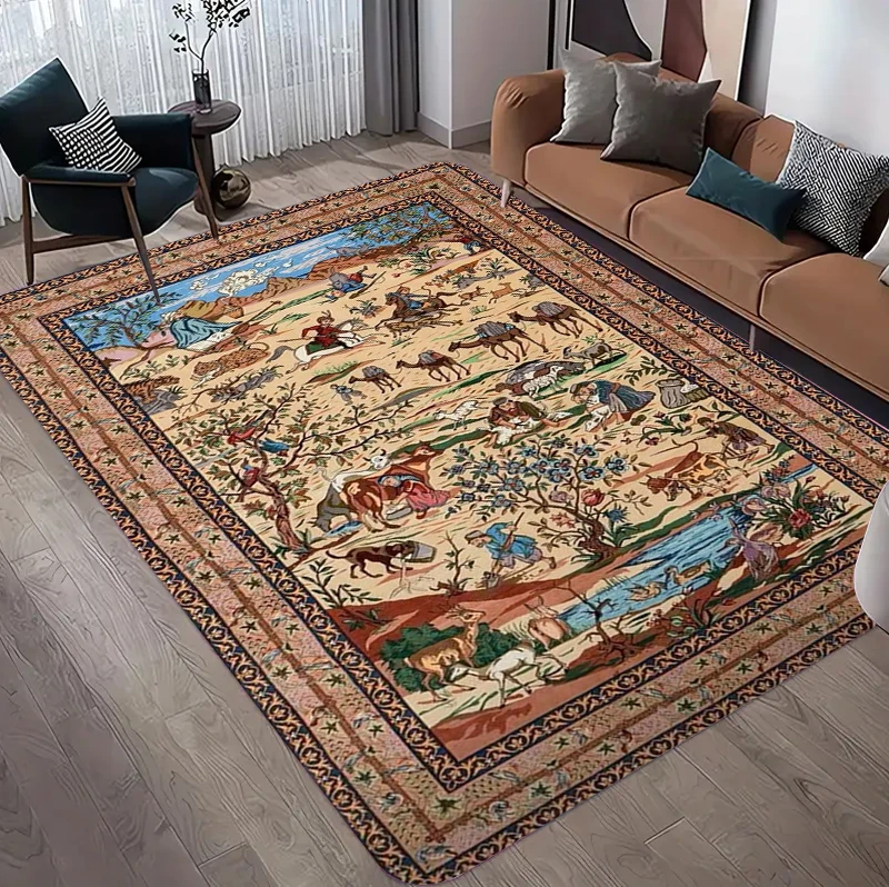 Tapis persan vintage à motifs  - Hunting Outdoor Rug avis et prix