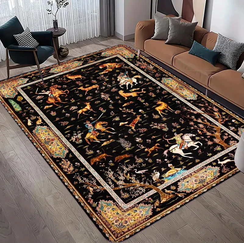 Tapis persan vintage à motifs  - Hunting Outdoor Rug avis et prix