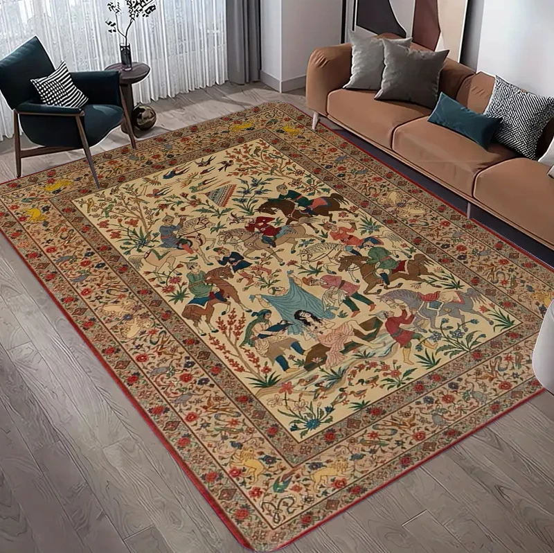 Tapis persan vintage à motifs  - Hunting Outdoor Rug avis et prix