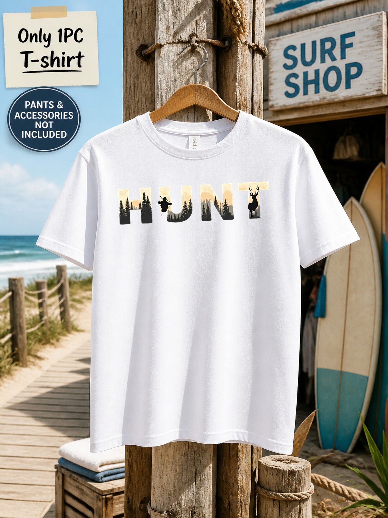 T-shirt graphique pour hommes, - Outdoor Hunting Graphic Tees avis et prix