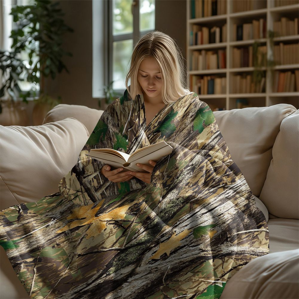 Couverture en flanelle camoufl - Hunting Outdoor Rug avis et prix